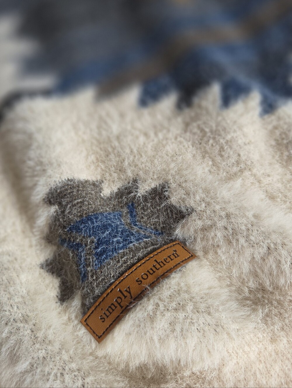 Simply Southern Cream Aztec Pattern Sweater - Picture 3 of 11